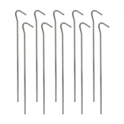 24cm Hooked Steel Pegs - 10 pack